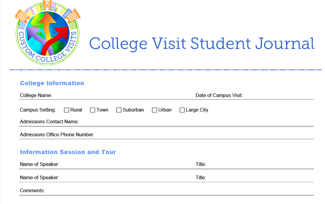 Keeping A College Visit Journal