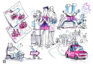 Graphic for New York Times Article mentioning Custom College Visits and Janice Caine
